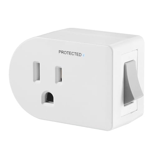 Single Surge Protector Plug with ON/Off Switch, FiiMan ETL Listed Grounded Outlet Wall Tap Adapter...