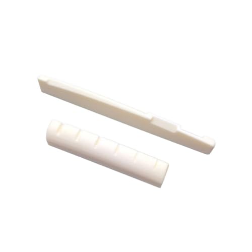 NULYLU Guitar Hard Tail Bridge Nut Replacement 2pcs Classical Guitar Bone Saddle Nut Easy Install