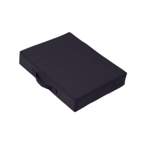 Fenteer Cojín para Asiento de Estadio, Silla de Suelo, Asiento Portátil para para Conciertos, Jardinería, Playa, Negro, Individual
