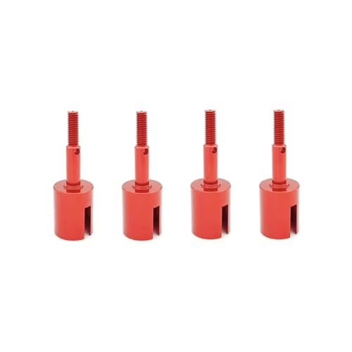 RC�A�N�Z�T���[ Compatible With Tamiya For TT01 For TT01E For TT02 For TT02B 51006 9005713 1/10 RC�J�[�p�[�c 4PCS �����A���~�Ԏ��z�C�[���Ԏ��J�b�v(Red)