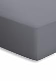 Design: Mako-Jersey 50041 Schlafgut Spannbetttücher Mako-Jersey 50041 Graphit - 128 180x200 cm