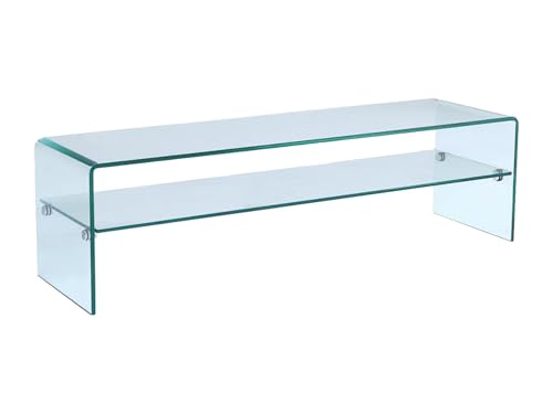 Vente-unique - Meuble TV STILEOS - 1 Niche - Verre trempé