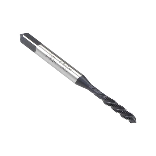 Image of Boxonly Spiral Flute Thread Tap M3 x 0.5mm, for Processing Blind Holes and Sticky Materials, HSS Nitriding Coated, H2 Tolerance, Metric Machine Threading Tap Screw Thread Tapping Tool, 1pcs