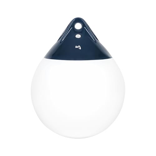Mesle Kugelfender Globe, ø 30 cm Weiss, Fender Boje, Bootsfender rund aufblasbar, Ankerboje, Fender Boot Schiff Yacht, Markierungsboje