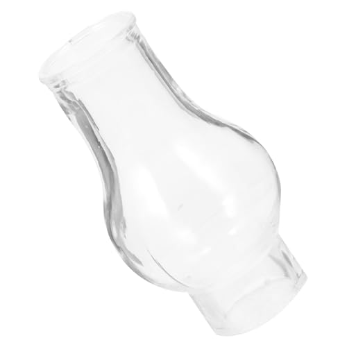 EXHUMKY Pantalla de Repuesto para Lámpara de Queroseno Vintage Tulipa de Transparente para Quinqué Accesorio Antigás para Candil Aceite Antiguo Protección contra Polvo y Decoración