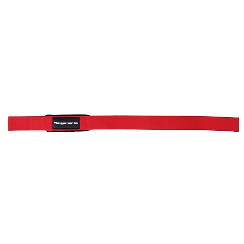 Image of The gymGear Co. Weight Lifting Straps for Gym, Powerlifting, Strength Training | For Men & Women for Fitness and Workout (Red)