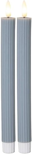Bougie bâton LED Flame Stripe en cire véritable texturée haut de gamme