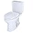 TOTO CST454CUFG#01 Drake II 1G Two-Piece Elongated 1.0 GPF Universal Height Toilet with CEFIONTECT, Cotton White