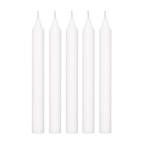 White Spell Candles 6 Inch – 5 Pack Ritual Chime Candles for Wicca, Santeria, Altar, Prayer, Meditation, Manifestation & Spiritual Cleansing (White)