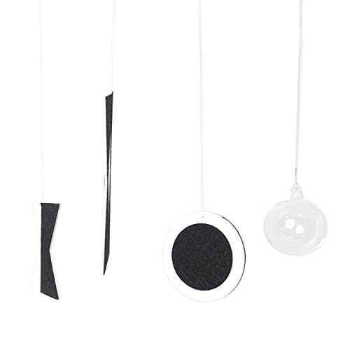 Image of LEADER JOY Montessori Munari Mobile Visual Mobiles Black White Felt Handmade Shape and Color Recognition