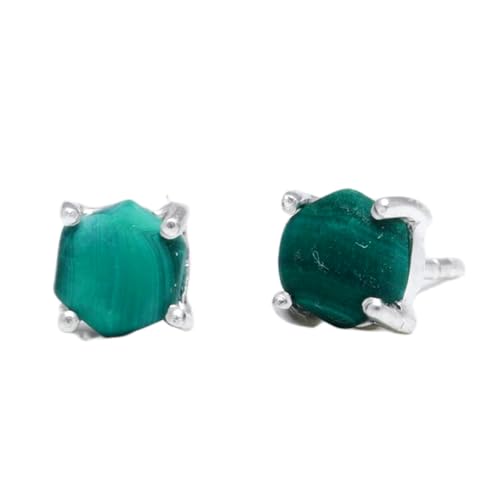 Boucles d'oreilles malachite pour femme style minimaliste quotidien