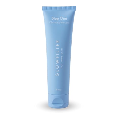 Mousse Limpiadora Facial con Ácido Hialurónico, Aceite de Aguacate y Aloe Vera - Step One Cleasing Mousse de Limpieza Profunda para todo tipo de Pieles, Vegano, 30 ML - Glowfilter by Marta Lozano