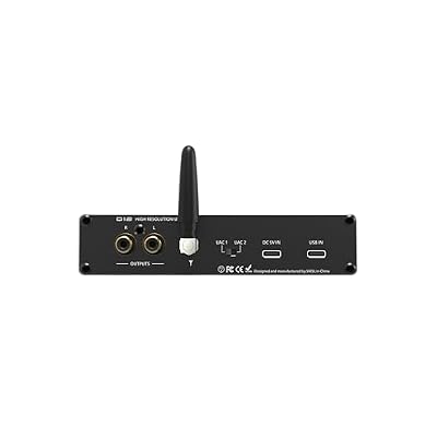 S.M.S.L D12 Audio DAC Mini HiFi Audio Decoder DAC Input USB/Coaxial/Optical Output RCA/Headphone Amplifier DSD512 32-bit 768KHZ for PS5 Switch Support MQA (Black)