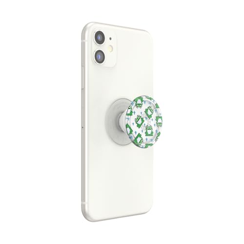 Image of PopSockets Adhesive Phone Grip, Holder, Phone Stand, Plant-based - Translucent 8 Bit Frogs