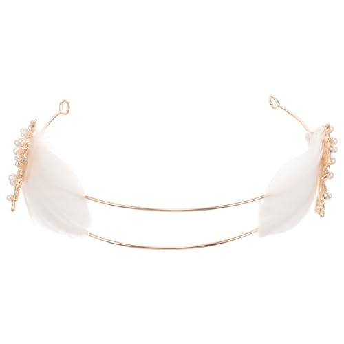 Bandeau mariée plume blanche pour sublimer votre coiffure lors des mariages et soirées d'été