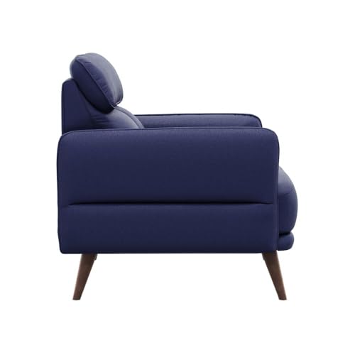 Image of Wakefit Sofa Set | 5 Year Warranty | Sofa 1 Seater, 1 Seater Sofa for Living Room, Wooden Sofa Set, Single Seater - Azores(Robin : Blue)