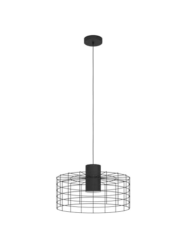 Lustre à suspension moderne noir 1 lumière GL0124 chambre et couloir