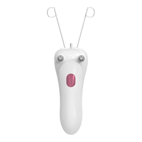 Elektryczny depilator, narzędzie do gwintowania USB z oświetleniem LED, urządzenie do usuwania owłosienia twarzy dla gładkiej skóry, przenośny, 50 x 193 mm, białe różowe złoto