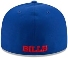 New Era NFL 59FIFTY Buffalo Bills Blue Team Color Logo Authentic Collection Fitted On Field Football Cap Hat - 8 — view 3