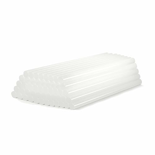 BIGJIYU 50 Stück Heißklebestifte 7mmx100mm, Heissklebepistole Klebesticks 7mmx100mm,Heißklebestifte 7mm Transparent für Holz,Kunststoff,Keramik