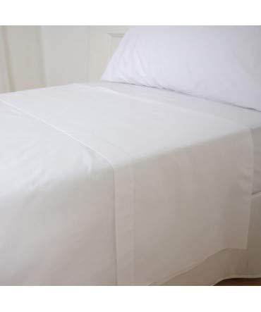 10XDIEZ Sabana encimera Blanca poli�ster algod�n 240x280 - Color - Blanco
