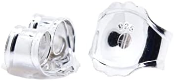 pewterhooter® Women's 5 pairs of Sterling Silver Earring Backs for sensitive ears. Gift box.