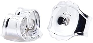 pewterhooter® Women's 5 pairs of Sterling Silver Earring Backs for sensitive ears. Gift box.