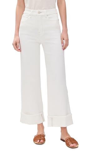 Good Skate Wide Cropped Jeans in Cloud White by good american