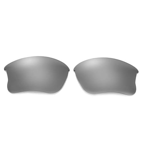 Walleva Titanium Mirror Coated Polarized Replacement Lenses For Oakley Flak Jacket XLJ Sunglasses