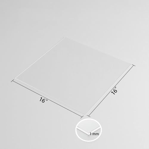 Image of 10 Pack 16 inchx16 inchx0.04 inch(1mm) Thick Acrylic Sheets Transparent Plexiglass Panels with Protective Film for Picture Frame Art Design, DIY Craft, Signage, Display, and Home Projects