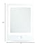 Zadro Rechargeable Led Lighted Fogless Shower Shaving Mirror, White, 1 Count (ZWTAR20W)