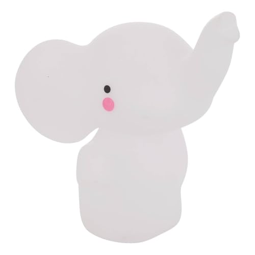 Atmosphera - Veilleuse elephant enfant softy blanc 14.5x13x10,5 cm