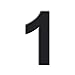QT Modern House Number - Large 8 Inch Black - Stainless Steel (Number 1 One), Floating Appearance, Easy to Install and Made of Solid 304