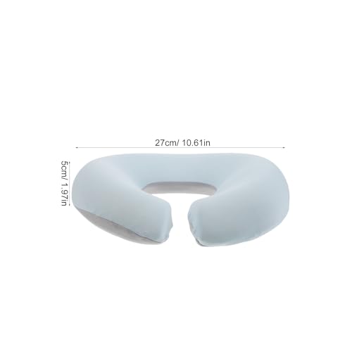 Cojín facial para cama de masaje con espuma ergonómica y tejido azul 2