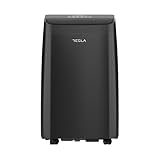 Tesla TTMYB-12CHW - Aire Acondicionado Portátil 12 000 BTU / 3,5 kW con bomba de calor, WiFi, Pantalla LED, Gas R290, Color Negro