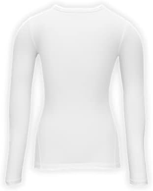 Unisex Crew Neck Long Sleeve T-Shirt Helps with Soothing Eczema, Moisturises Dry & Irritated Skin, Reduces Itching, Skincare Clothing for Kids (7-8 Years) White