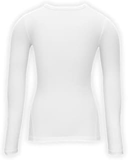 Unisex Crew Neck Long Sleeve T-Shirt Helps with Soothing Eczema, Moisturises Dry & Irritated Skin, Reduces Itching, Skincare Clothing for Kids (7-8 Years) White