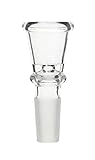 Schliff: 14,5 mm budawi® Glas Steckkopf 14,5er-Flutschkopf Loch 4-5 mm, Glaskopf - Tabakkopf Stecksystem