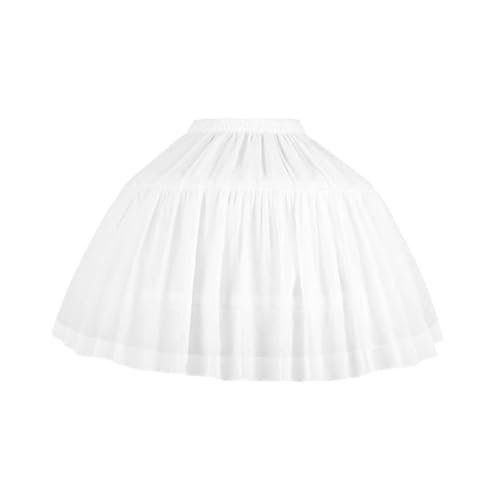 Hoop Skirt Petticoat,Girls Hoops Pannier Petticoat for Prom Girls Dress Cosplay White