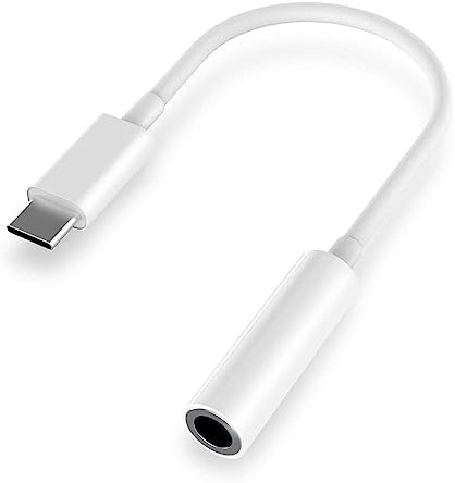 Type-C to 3.5 MM Jack AD7 Cable for Xiaomi Mi A1 Original Type-C to 3.5 MM Audio Jack Cable Converter for CDLA Type, Earphone Headphone Hands-Free Head Connector Splitter (SU7,WHT)
