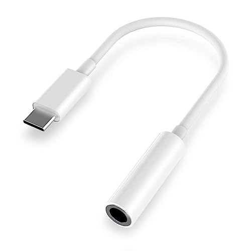 Type-C to 3.5 MM Jack AD7 Cable for Xiaomi Mi A1 Original Type-C to 3.5 MM Audio Jack Cable Converter for CDLA Type, Earphone Headphone Hands-Free Head Connector Splitter (SU7,WHT)