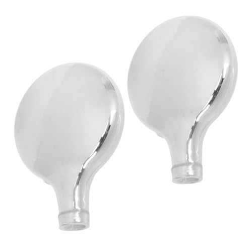 Image of iplusmile 2pcs Glass Lamp Shade Hanging Lamp Shade Milk White Frosted Glass G4 Shell Cover Ball-in-Ball Design for Living Room and Dining Room Branch Firefly Light