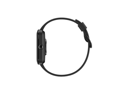 Image of GOQii Smart O2 Smart Watch with 1.4 inch HD Display, Smart Notification Waterproof & Blood Oxygen SpO2, Heart Rate, & Sleep Tracking with 3 Months Personal Coaching - Black