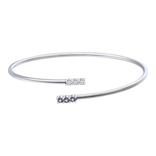 14K Yellow/White Gold Plated Silver Bracelet With Moissanite/Lab Grown Diamond/Lab Grown Pink Sapphire & Alexandrite, Bracelet For Women, Gift For Her Comes With Gift Box2