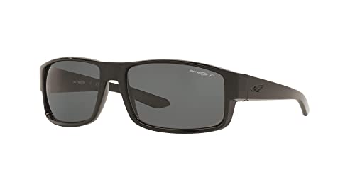 Arnette Men's An4224 Boxcar Rectangular Sunglasses, Black/Grey Polarized, 59 Mm #TOP1