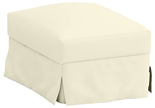 Heavy Cotton Farlov Ottoman Replacement Cover Made For Ikea Farlove Sofa Footstool Slipcover Only! (Cotton Beige) #TOP26