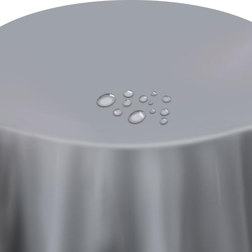 Wachstuch Glatt Uni RUND OVAL Größe & Farbe wählbar Rund ca. 140 cm Grau Silber Lack abwaschbare Tischdecke