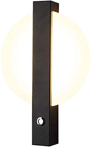 Applique LED noir blanc chaud 3000K TYKHGFS pour deco couloir et salon