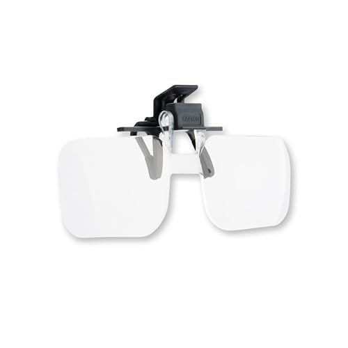Carson Clip and Flip loupe pour lunettes avec fonction de serrage, grossissement de 1,5x (OD-10)