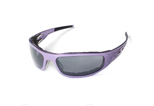 ICICLES Baby Bagger Standard Grey Lens Sunglasses with Purple Flame Frame